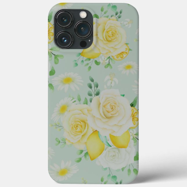 Cute Flowers And Lemons Case-Mate iPhone Case (Back)