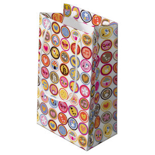 cute flowers, birds, hearts pattern small gift bag