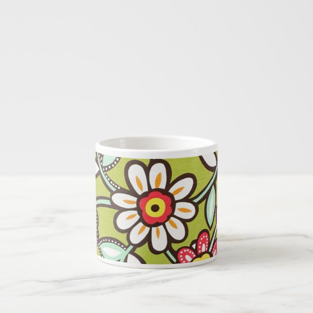 Cute Flowers Espresso Cup (Front)
