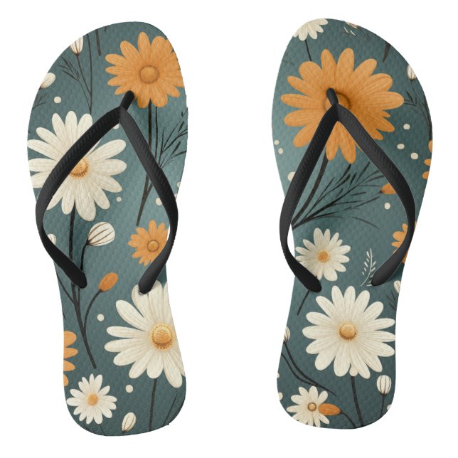 Cute flowers flip flops (Footbed)