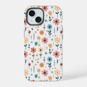Cute Flowers Floral Pattern iPhone 15 Case
