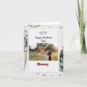 Cute Flowers Happy Mother`s Day Photo Card