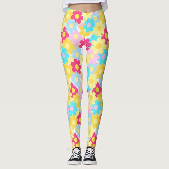Cute Flowers Leggings (Front)
