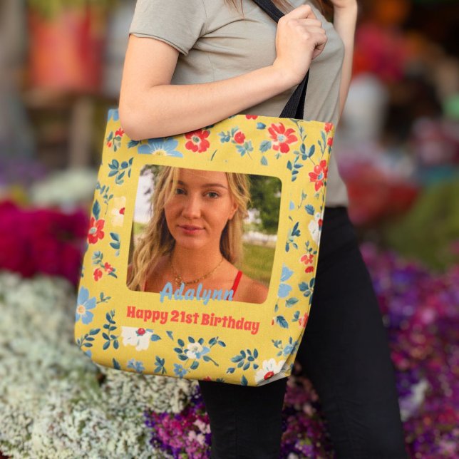Cute Flowers Photo Gifts for 21 Year Old Female Tote Bag (Cute Flowers Photo Gifts for 21 Year Old Female)