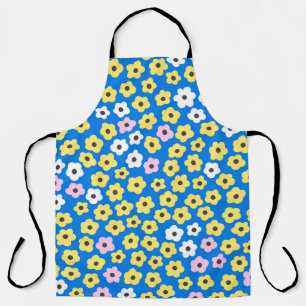 Cute flowers: seamless cartoon pattern. apron