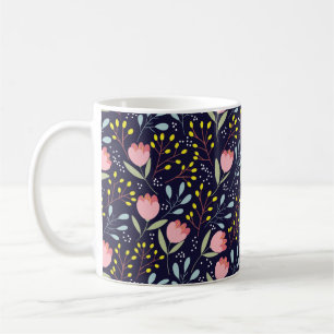 Cute flowers seamless pattern coffee mug