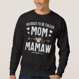 Cute Flowers Women Blessed To Be Called Mum And Ma Sweatshirt