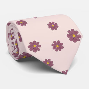 Cute Flowery Pattern Tie