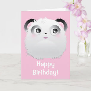 Cute Fluffy Bird Birthday Card