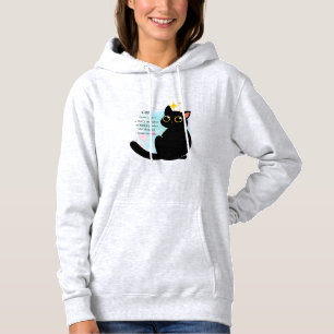 Cute fluffy black cat hoodie