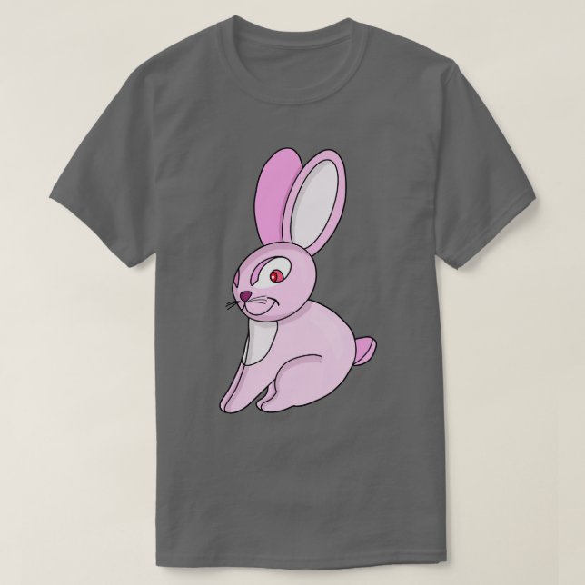 Cute Fluffy Bunny T-Shirt (Design Front)