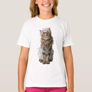Cute Fluffy Fluffy Cat Chef Kids T-Shirt