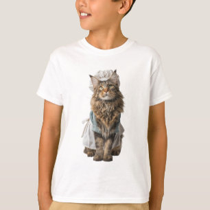 Cute Fluffy Fluffy Cat Chef Kids T-Shirt