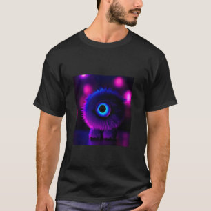 Cute Fluffy Monster Adorable Creature Art, Bright T-Shirt