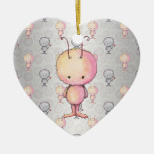 Cute Fluffy Monsters Ceramic Tree Decoration