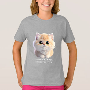 Cute fluffy orange and white kitten cat T-Shirt