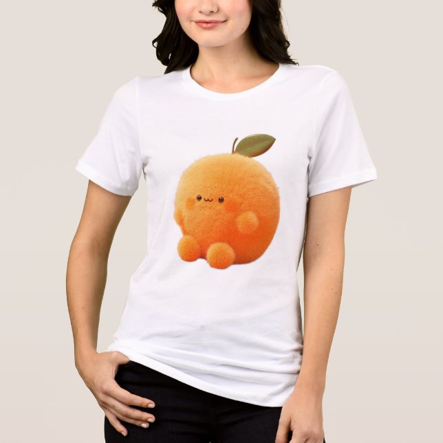 Cute Fluffy Orange Sprite with Tiny Limbs Women's  Tri-Blend Shirt (Front)