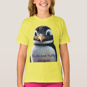 "Cute fluffy penguin " Designed  T-Shirt