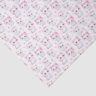 Cute Fluffy Pink Kittens  Tissue Paper