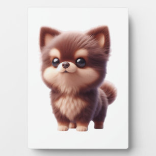 Cute Fluffy Puppy � Adorable Dog Design Plaque