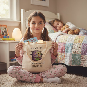 Cute Fluffy Purple Green Dream Buddy Tote Bag