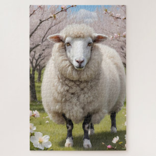 Cute Fluffy Sheep Jigsaw Puzzle