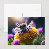 Cute fluffy spider, Postcrossing