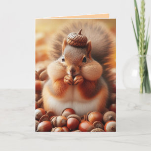 Cute Fluffy Squirrel  Card
