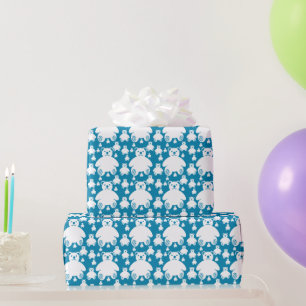 Cute Fluffy Teddies Pattern Wrapping Paper