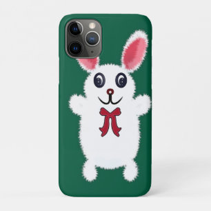 Cute Fluffy White Bunny Rabbit with Red Bow - Chri Case-Mate iPhone Case