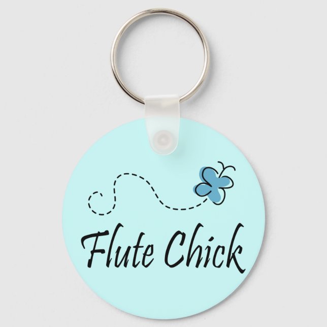 Cute Flute Chick Key Ring (Front)