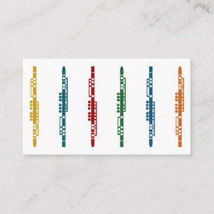 Cute Flute Player Business Cards