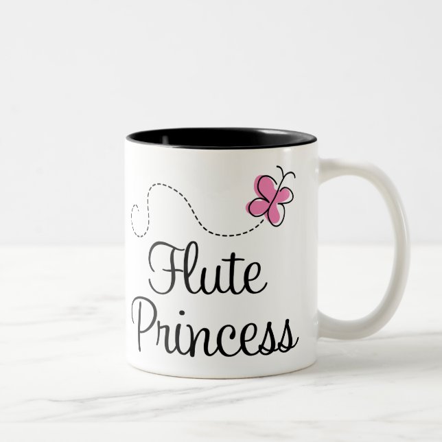 Cute Flute Princess Two-Tone Coffee Mug (Right)