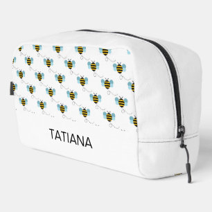 Cute Flying Bumblebee Seamless Pattern Dopp Kit