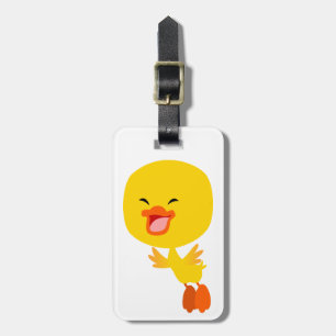 Cute Flying Cartoon Duckling Luggage Tag
