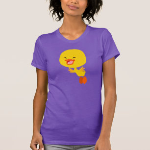Cute Flying Cartoon Duckling Women T-Shirt