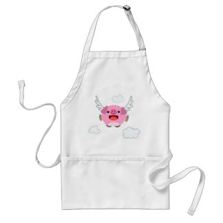 Cute Flying Cartoon Pig Standard Apron