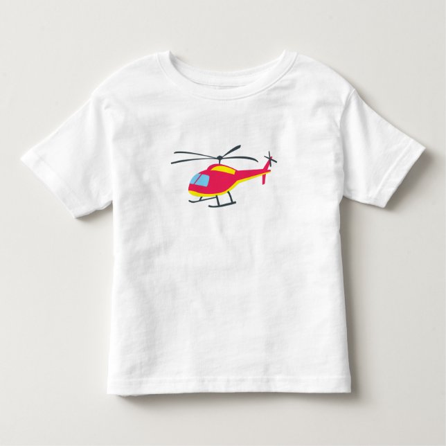 Cute Flying Helicopter Toddler T-shirt (Front)