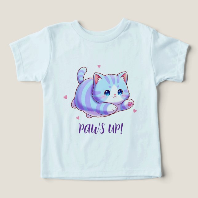 Cute Flying Lavender Kitten Kawaii (Design Front)