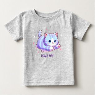 Cute Flying Lavender Kitten Kawaii Baby T-Shirt