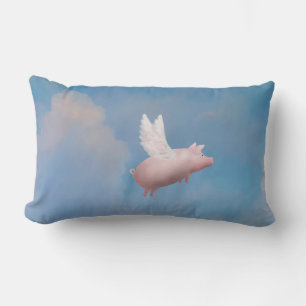 Cute flying pig pillow