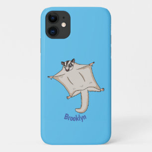 Cute flying sugar glider cartoon illustration Case-Mate iPhone case