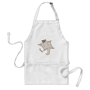Cute flying sugar glider cartoon illustration standard apron