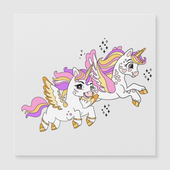 Cute flying unicorns  (Front)