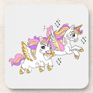 Cute flying unicorns  coaster