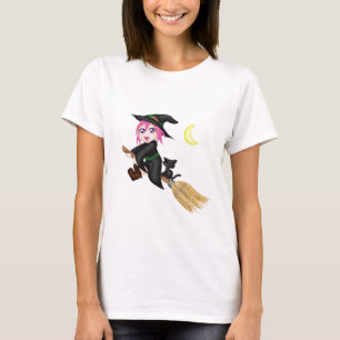 Cute Flying Witch T-Shirt