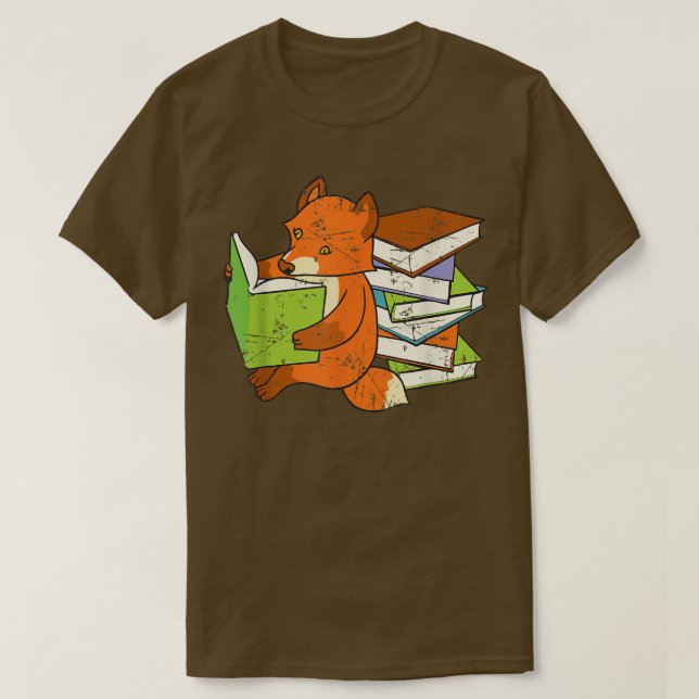 Cute Fo Book Nerd For Men Women, Funny Animal Love T-Shirt (Design Front)