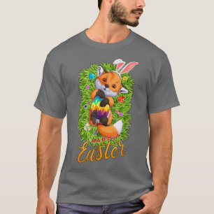 Cute Fo Bunny Ears Happy Easter Fo with Easter Egg T-Shirt