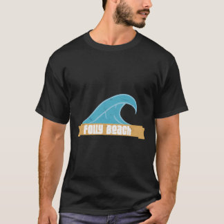 Cute Folly Beach South Carolina Sc Ocean Wave Beac T-Shirt