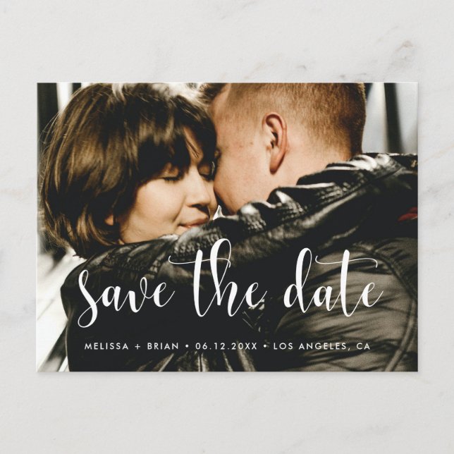 Cute font Save the date Announcement Postcard (Front)